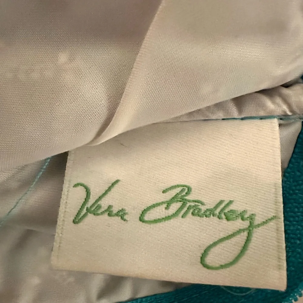 Vera Bradley “Brush & Pencil” Cosmetic Case in “Totally Turq”  NWOT
